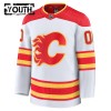 Calgary Flames Trikot Custom Fanatics Premium 2024-25 Weiss Auswärts - Kinder
